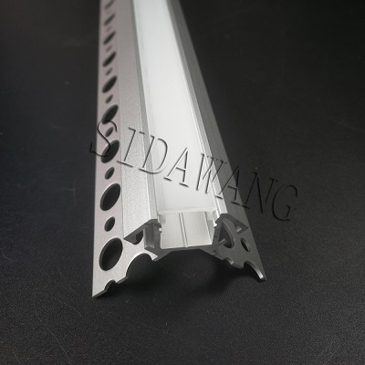 Trimless plaster Drywall Perfil de aluminio Led