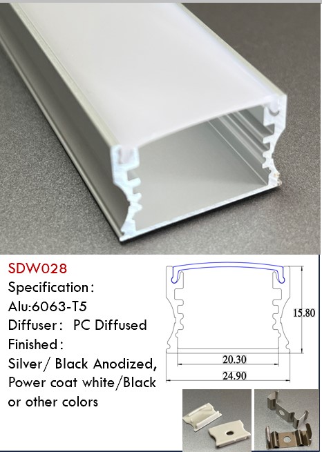 Wide Deep LED Aluminum Channel