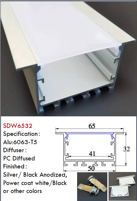 29/16inch LED ALUMINUM CHANNEL Profile Extrusion