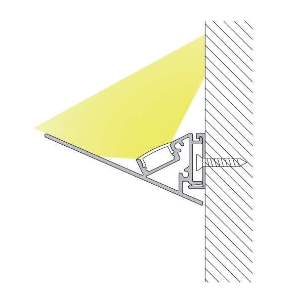 Wall to Ceiling Valance light Led Aluminum Channel