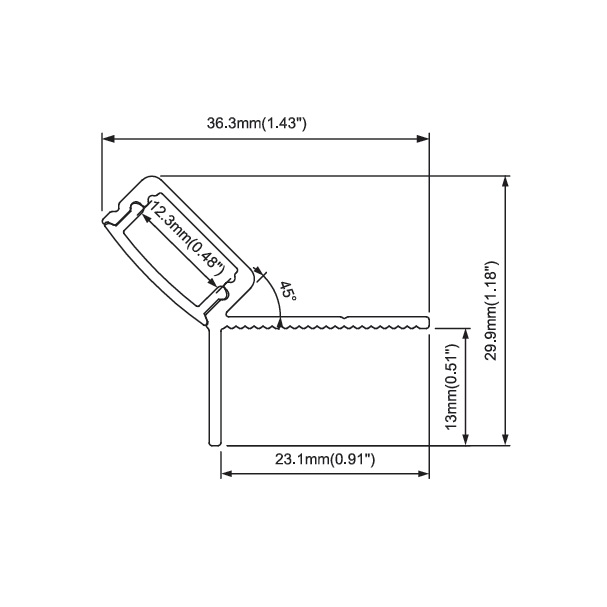 Plaster Drywall LED Strip Aluminum Channel