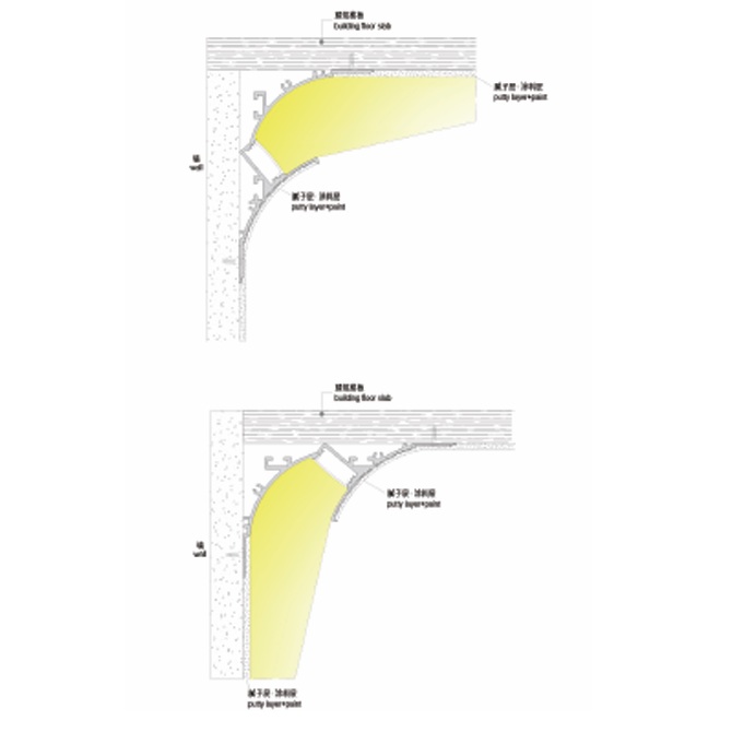 Plasterboard Led 45 Degree Aluminum Channels