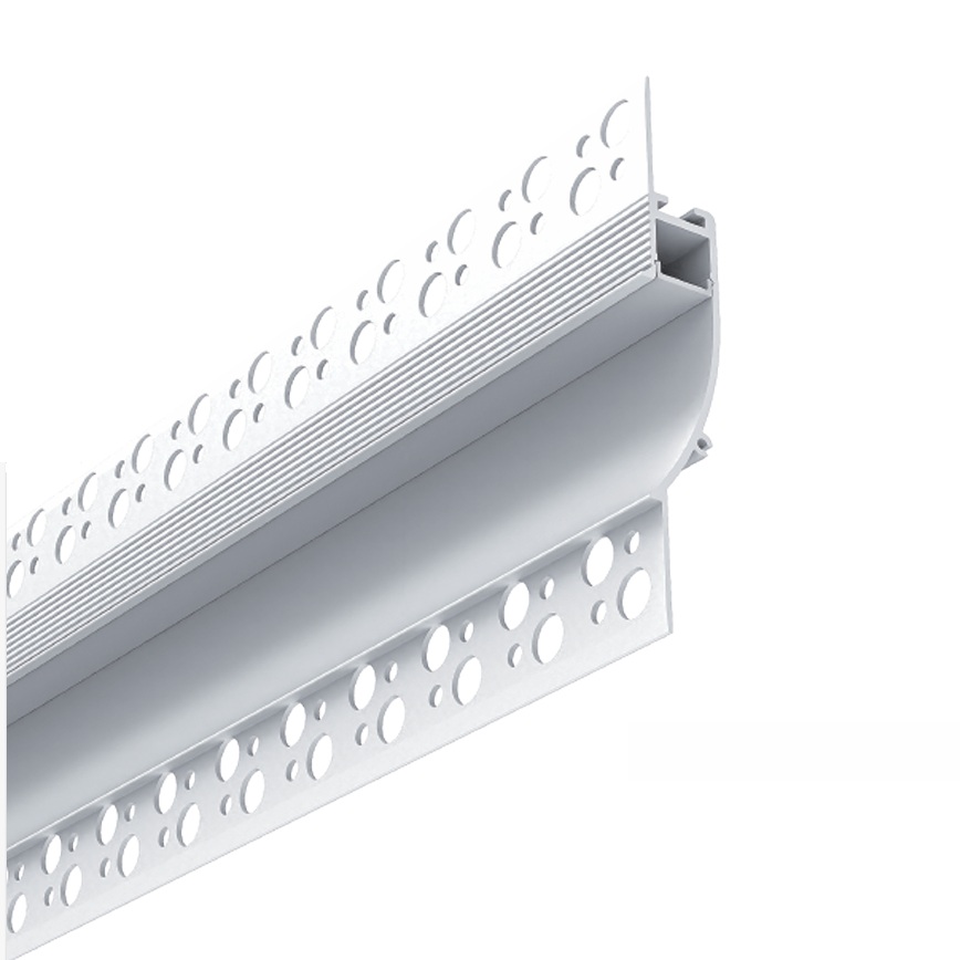 1/2 white plaster in Led channel for walkway
