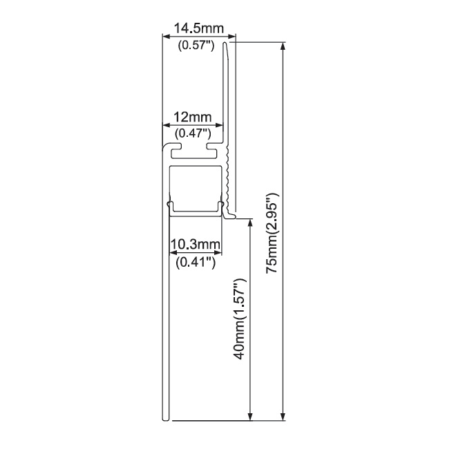 Trimless aluminum wall skirting Board led channel