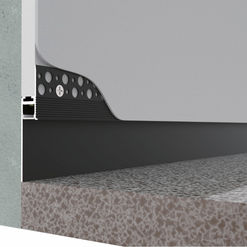 Trimless aluminum wall skirting Board led channel
