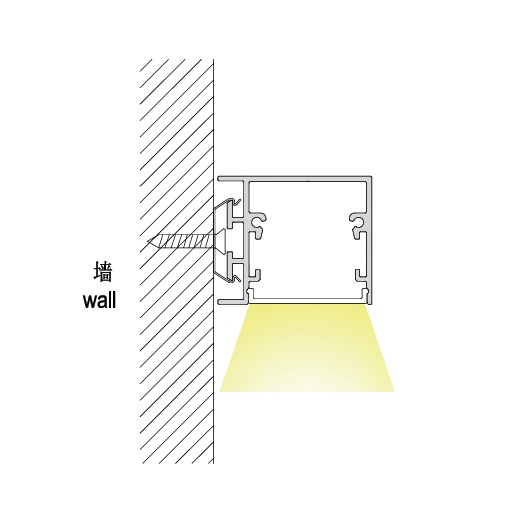 Wall mounted led aluminum channel