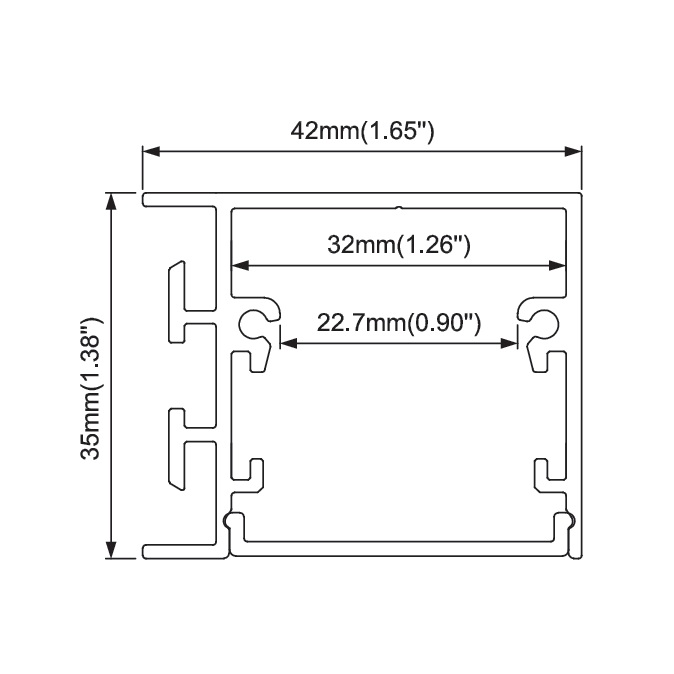 Wall mounted led aluminum channel