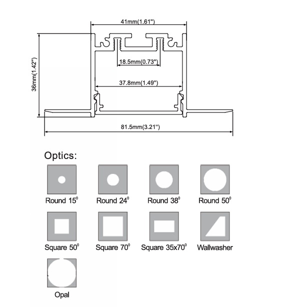 Black Recessed Channles for led strip